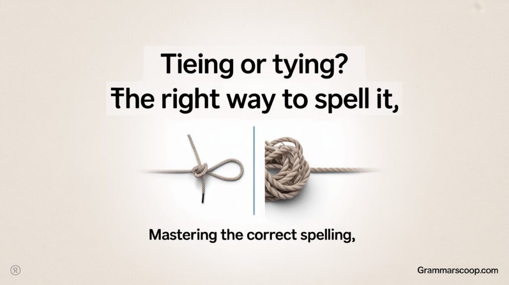 Tieing or Tying
