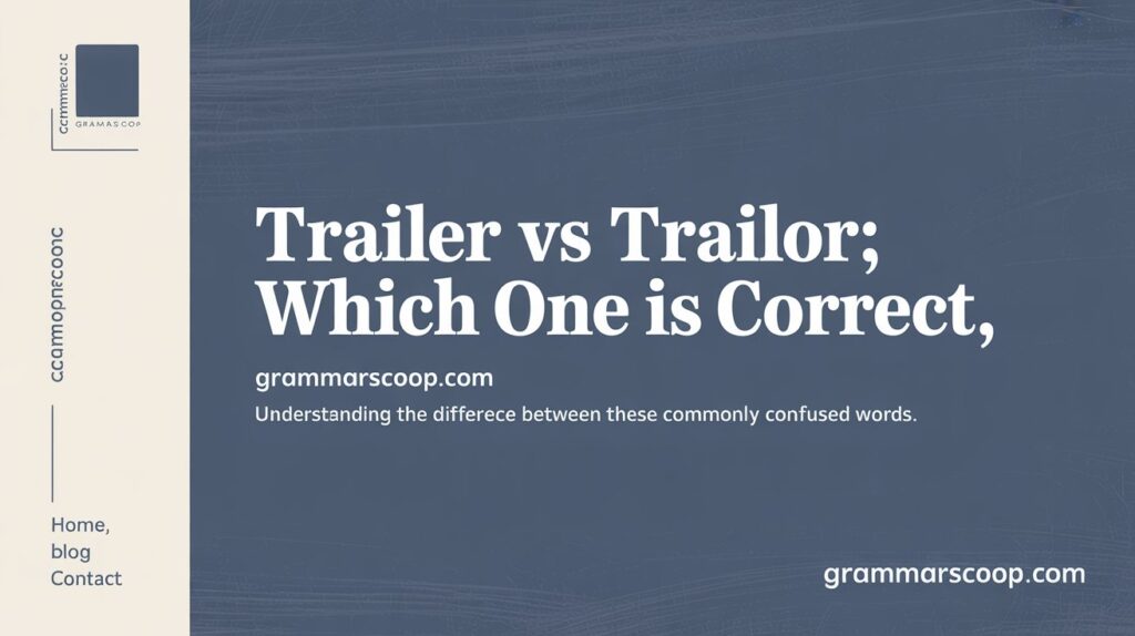 Trailer vs Trailor