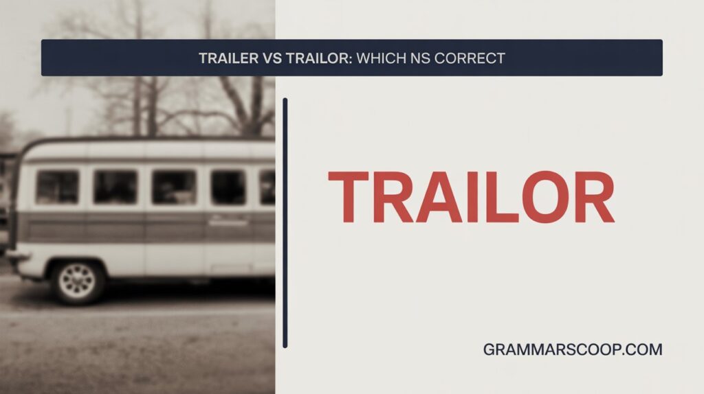 Trailor vs trailer