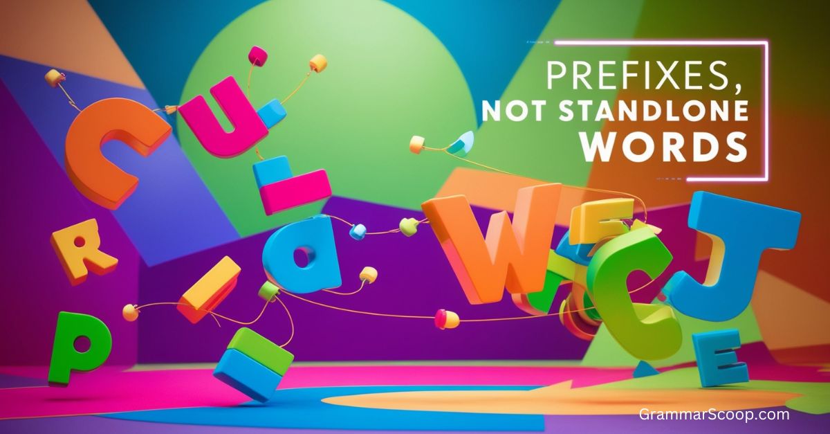 Prefixes, Not Standalone Words