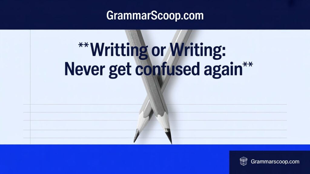 Writting or Writing Never Get Confused Again