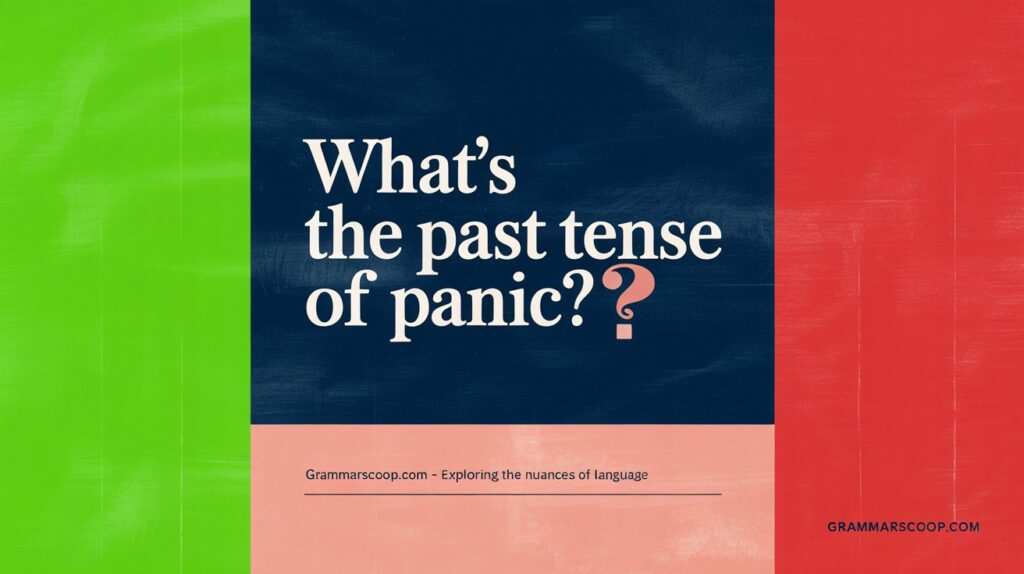 Past tense of panic