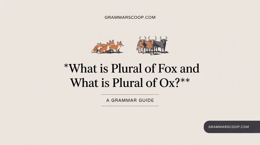 What is Plural of Fox and What is Plural of Ox?