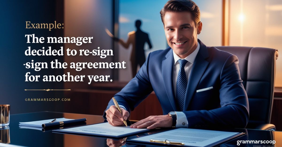 The manager decided to re-sign the agreement for another year