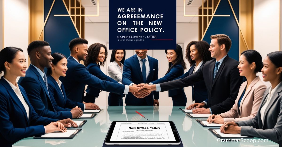 We are in agreeance on