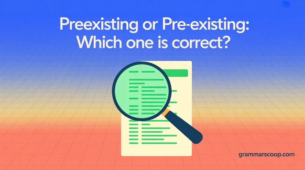 preexisting or pre-existing