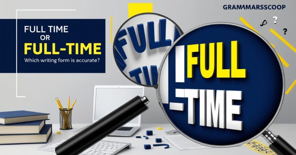 Full Time or Full-Time: Which Writing Form Is Accurate?