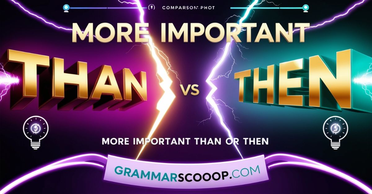 More Important Than or Then