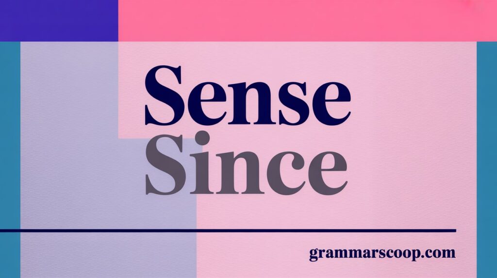 sense vs since